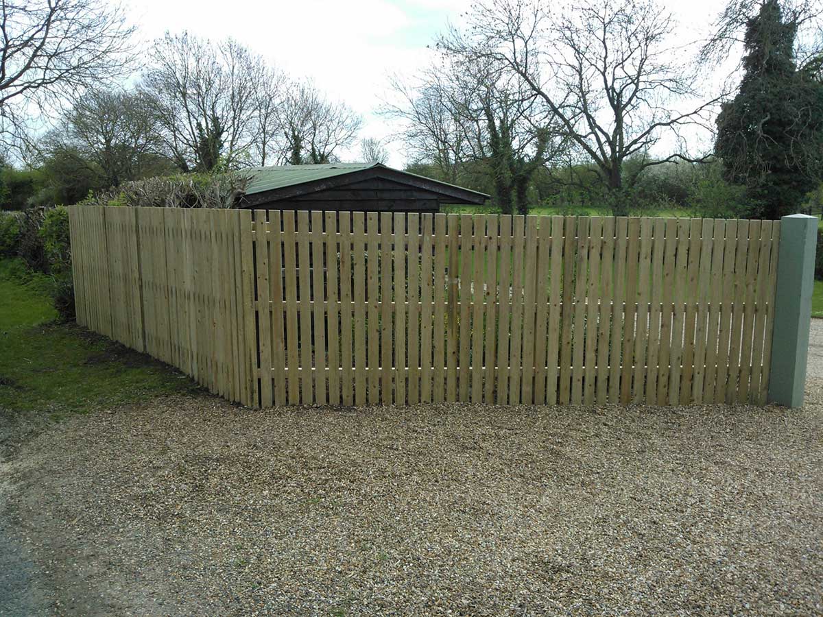 Timber Palisade Fencing by Fowler Fencing